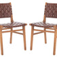 Safavieh Taika Woven Leather Dining Chair | Dining Chairs | Modishstore