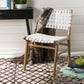 Safavieh Taika Woven Leather Dining Chair- Set of 2 | Dining Chairs | Modishstore - 11