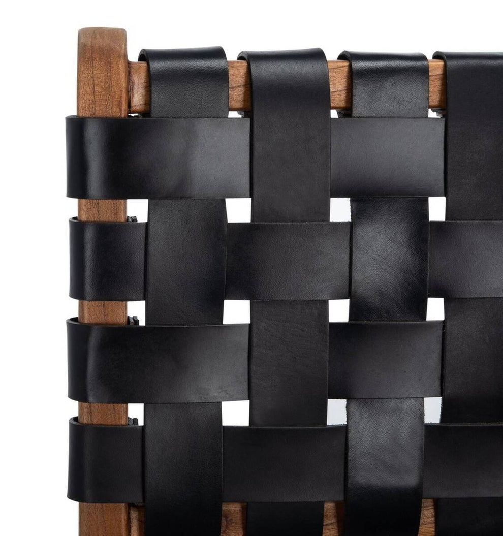 Safavieh Taika Woven Leather Dining Chair- Set of 2 | Dining Chairs | Modishstore - 23