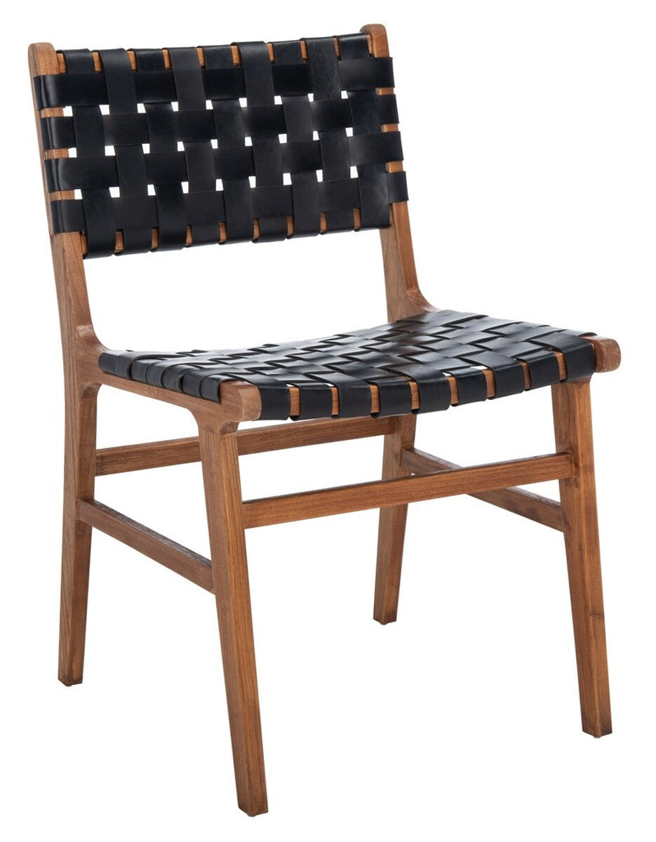 Safavieh Taika Woven Leather Dining Chair | Dining Chairs | Modishstore - 7