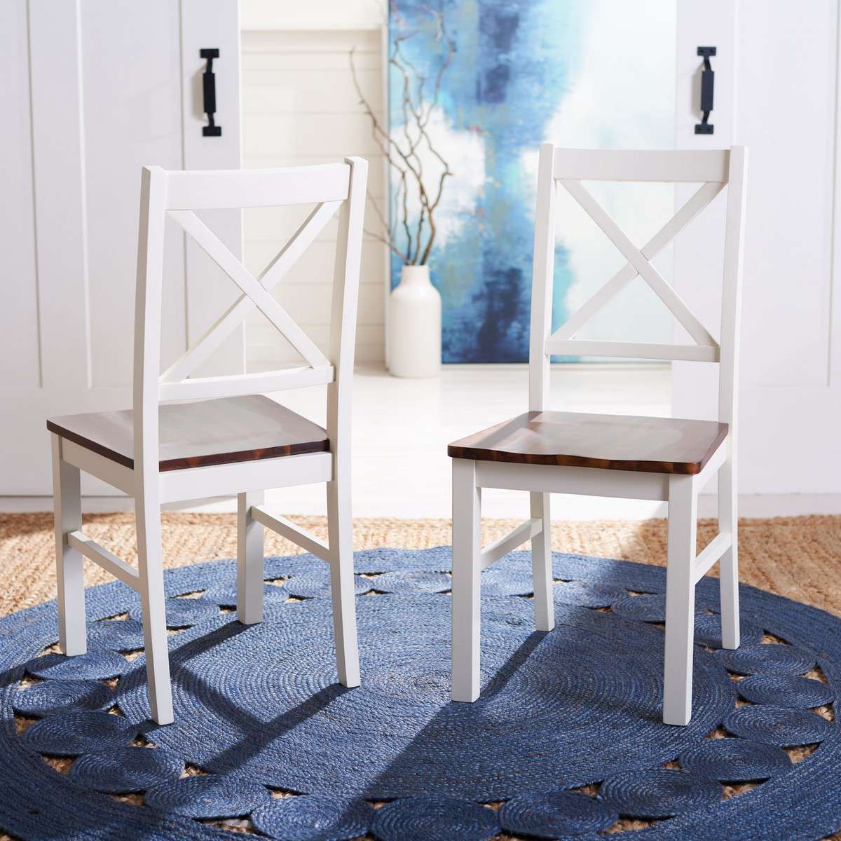 Safavieh Akash Dining Chair Set Of 2 - White | Dining Chairs | Modishstore - 3