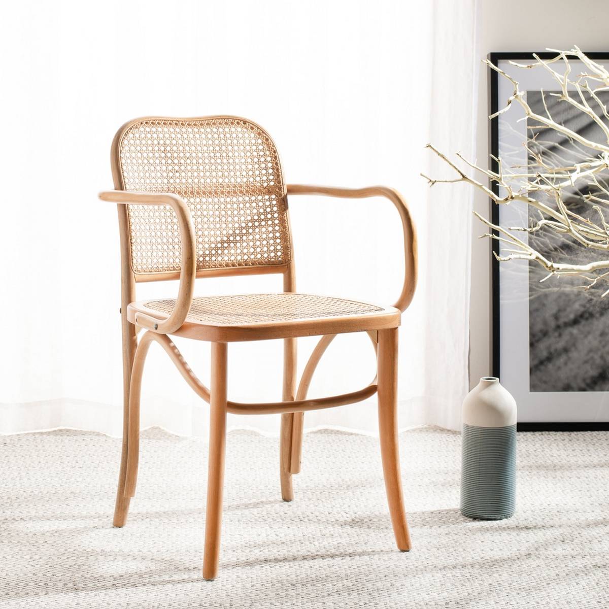 Safavieh Keiko Cane Dining Chair | Dining Chairs | Modishstore - 9