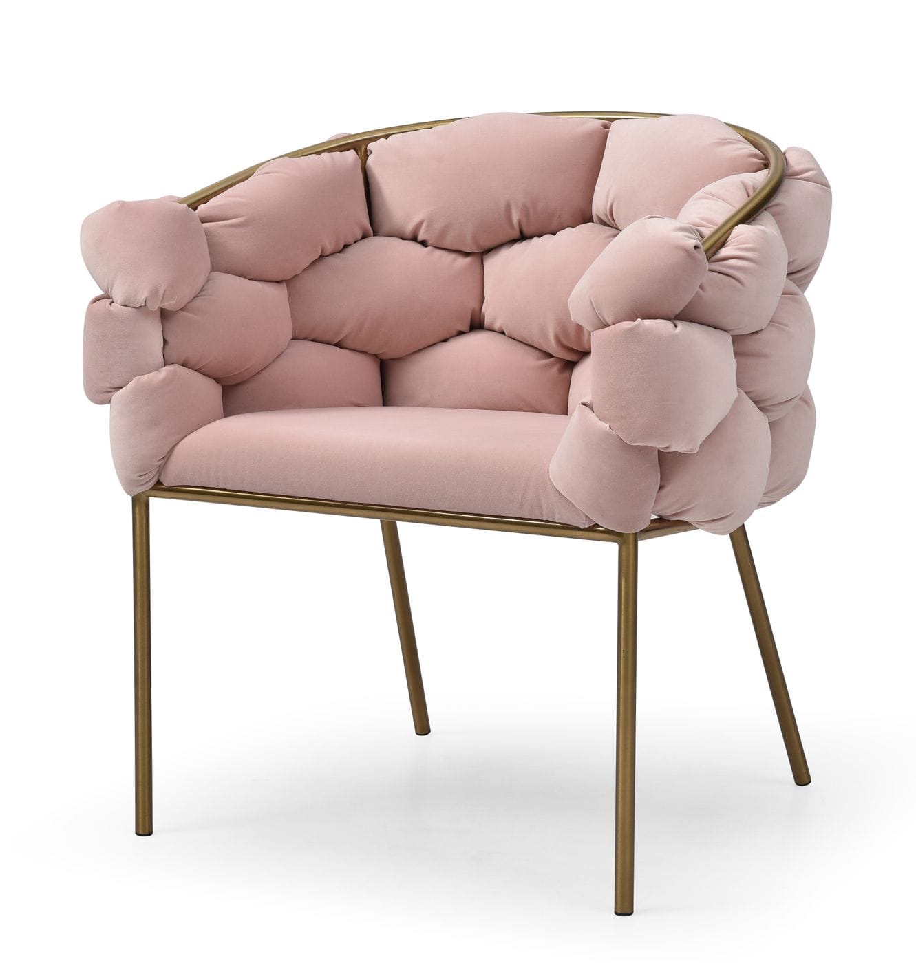 Modrest Debra - Modern Pink Fabric Dining Chair | Modishstore | Dining Chairs