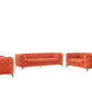 Divani Casa Delilah - Modern Orange Fabric Sofa Set | Sofas | Modishstore - 2