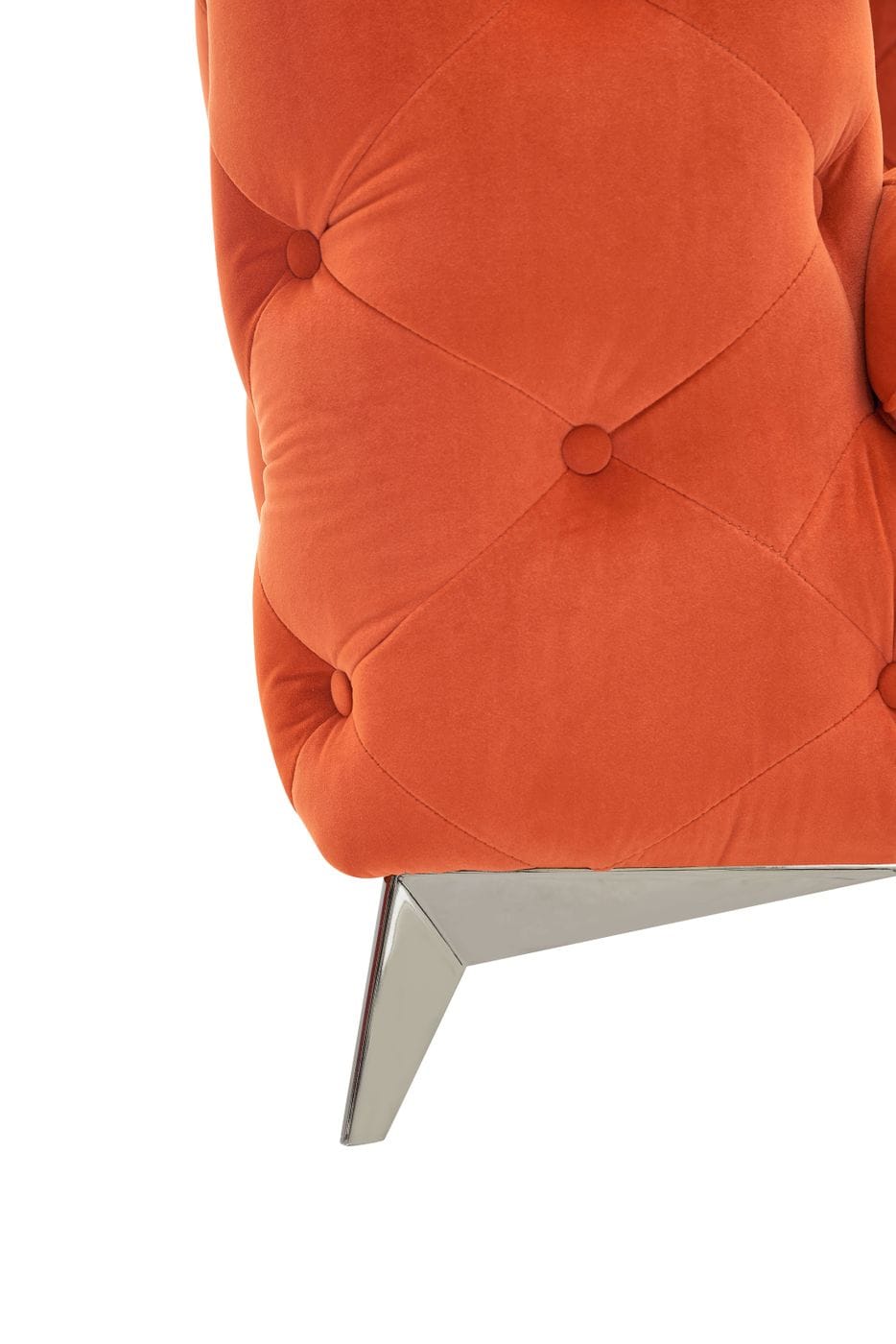 Divani Casa Delilah - Modern Orange Fabric Sofa Set | Sofas | Modishstore - 6