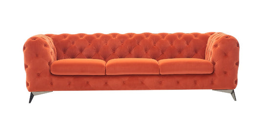 Divani Casa Delilah - Modern Orange Fabric Sofa | Sofas | Modishstore