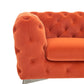 Divani Casa Delilah - Modern Orange Fabric Sofa | Sofas | Modishstore - 3
