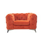 Divani Casa Delilah - Modern Orange Fabric Chair | Modishstore | Lounge Chairs