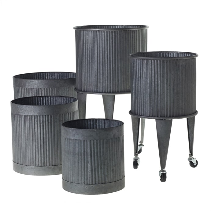 Derby Collection Set of 2 Cart By Accent Decor | Outdoor Planters, Troughs & Cachepots | Modishstore - 6