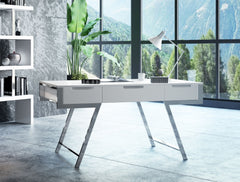 Modrest Dessart Modern White Gloss Desk