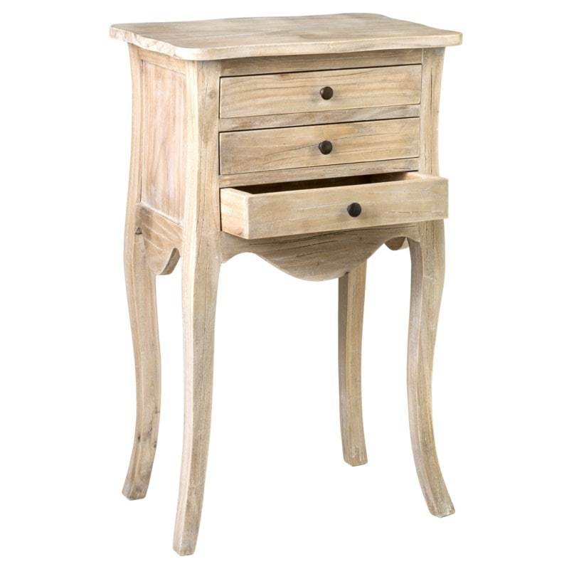 Promenade Wood- Rubber 3 Drawer Accent Table by Jeffan | Accent Tables | Modishstore - 2