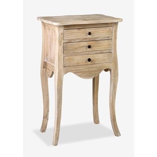 Promenade Wood- Rubber 3 Drawer Accent Table by Jeffan | Accent Tables | Modishstore