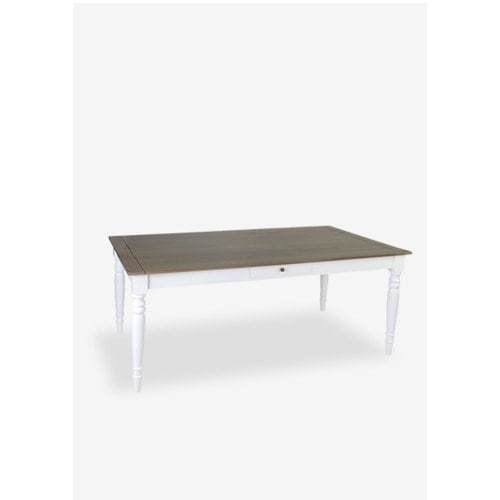 Simone Mahogany Wood Dining Table-White by Jeffan | Dining Tables | Modishstore - 10