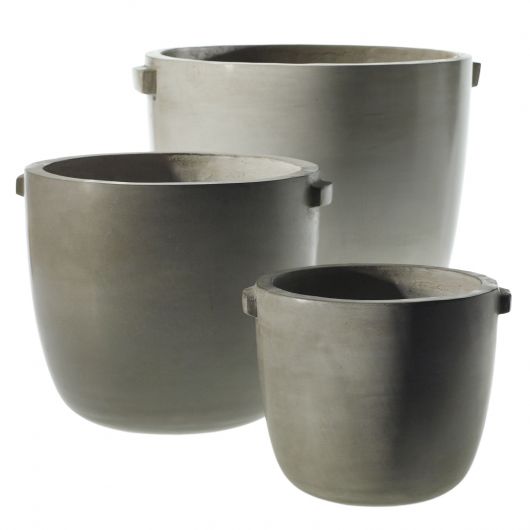 Dim Natural Grey Concrete Planter Pot By Accent Decor- 3 sizes | Planters, Troughs & Cachepots | Modishstore - 1