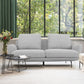 Divani Casa Dolly - Modern Light Grey Fabric Sofa | Modishstore | Sofas