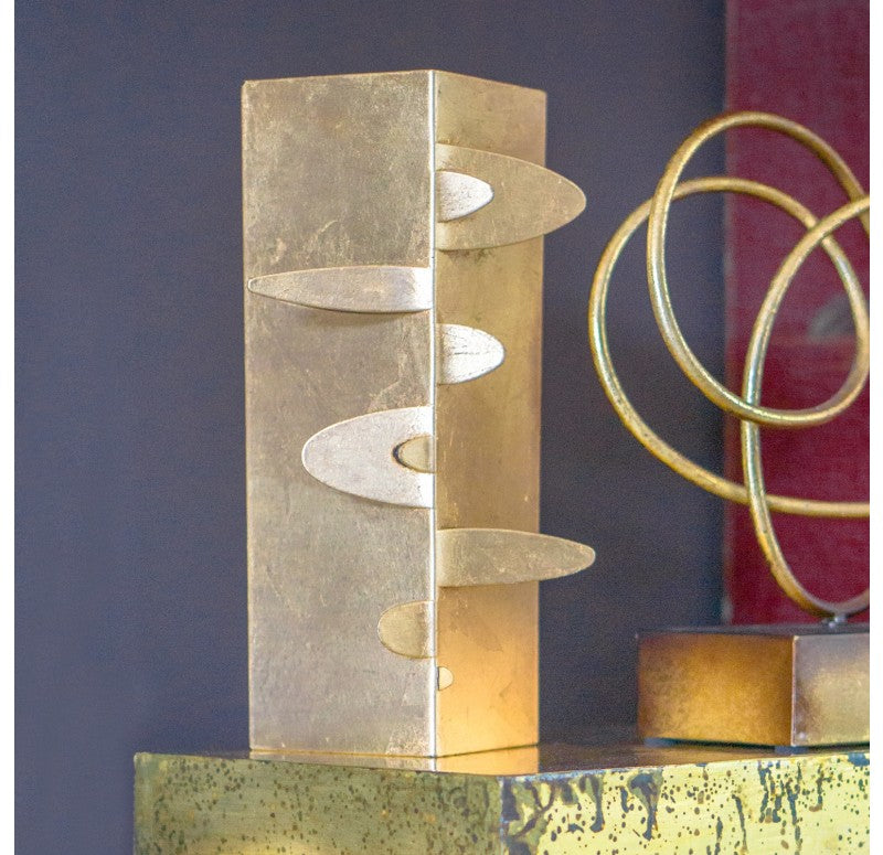 Oru Geo Sculpture, Gilded, 11.7''H (Set of 2 )by Gold Leaf Design Group | Sculptures | Modishstore-2