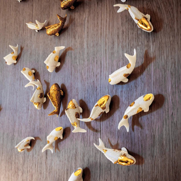 Wall Play Koi, Gold, Set Of 10 By Gold Leaf Design Group | Wall Decor | Modishstore - 6