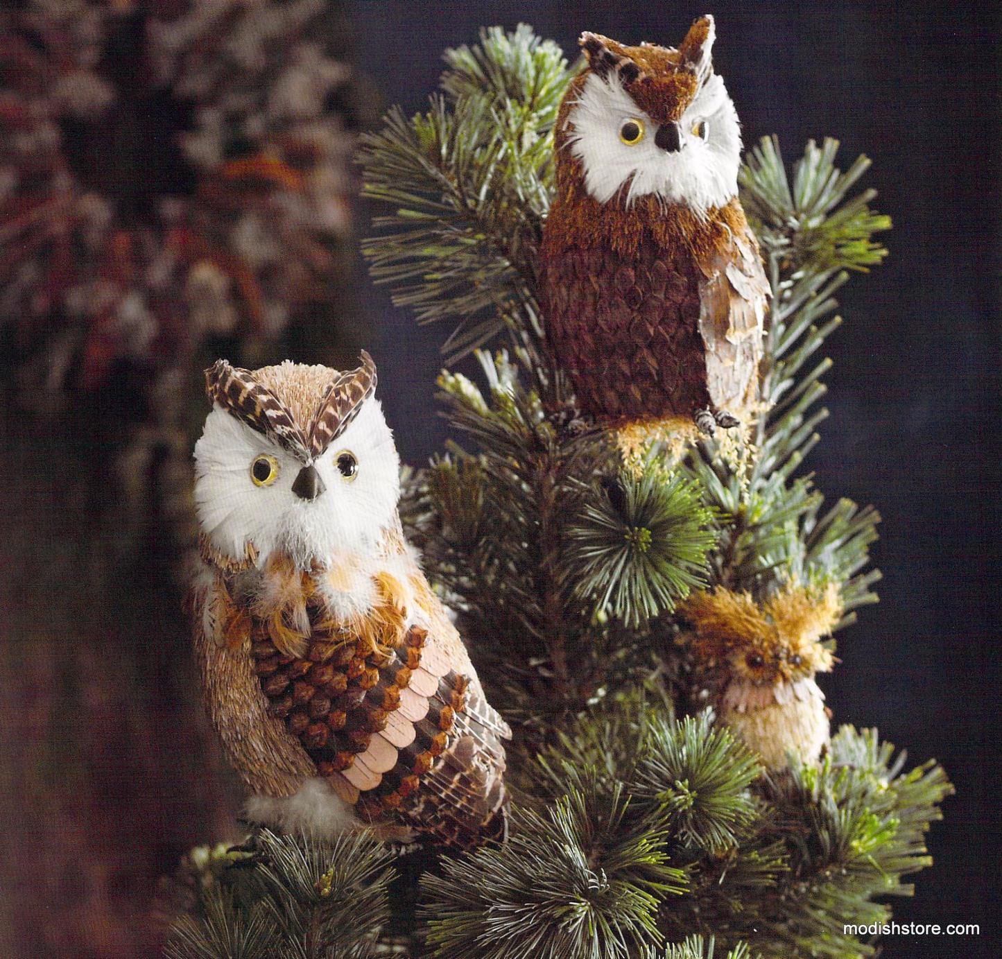 Roost Botanic Owl Tree Toppers - Set Of 3