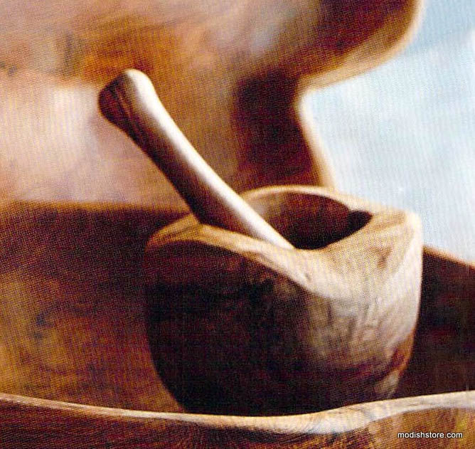 Roost Teak Wood Mortar & Pestle