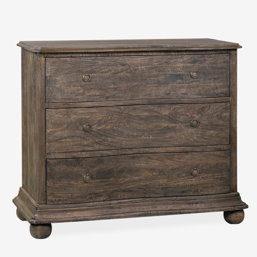Joan 3 Drawer Dresser, Dark Brown by Jeffan | Dressers | Modishstore