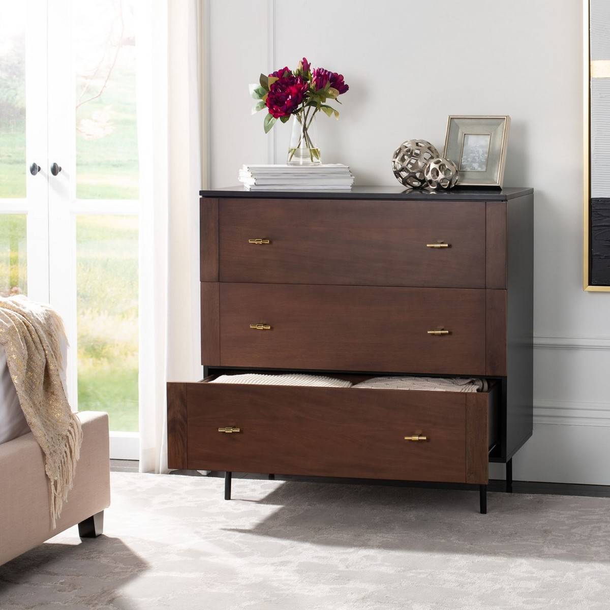 Safavieh Genevieve 3 Drawer Dresser | Dressers | Modishstore - 2