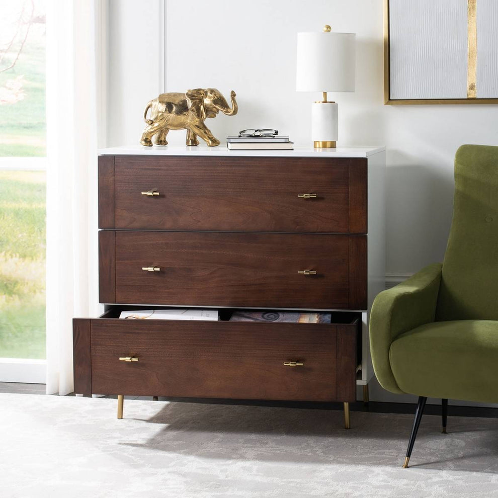Safavieh Genevieve 3 Drawer Dresser | Dressers | Modishstore - 5