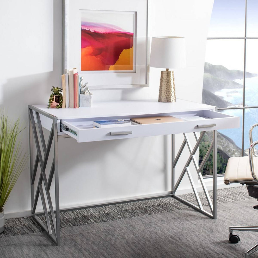 Safavieh Elaine 1 Drawer Desk | Desks | Modishstore - 5