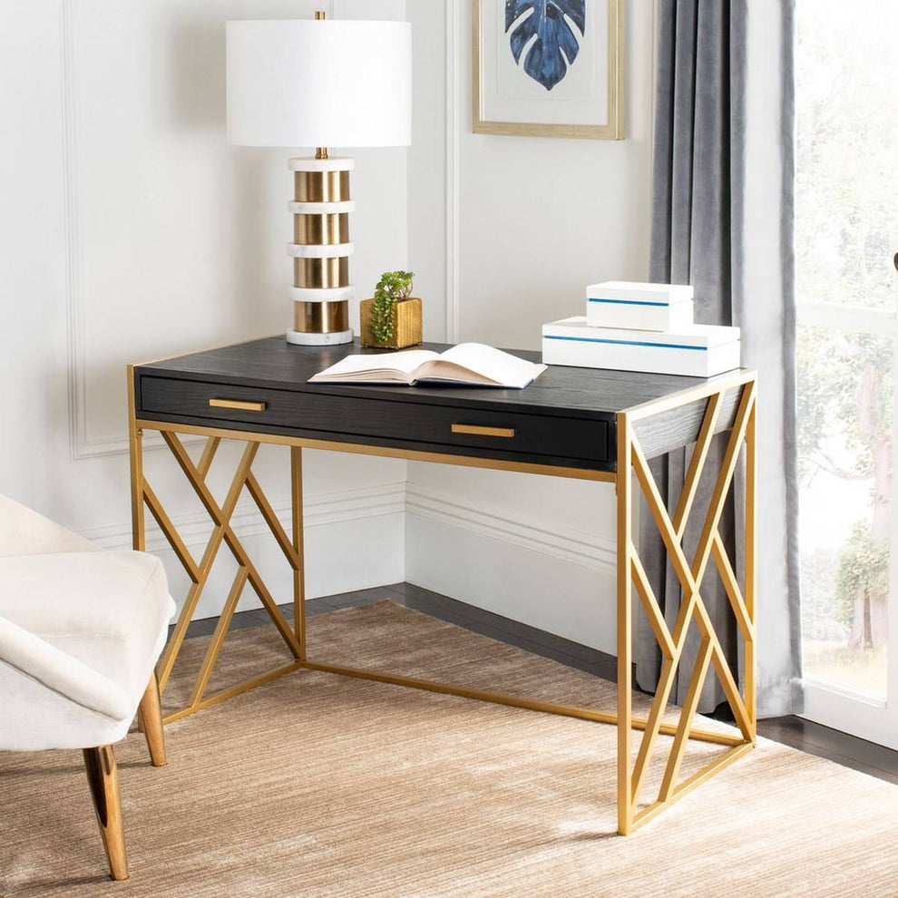 Safavieh Elaine 1 Drawer Desk | Desks | Modishstore - 10