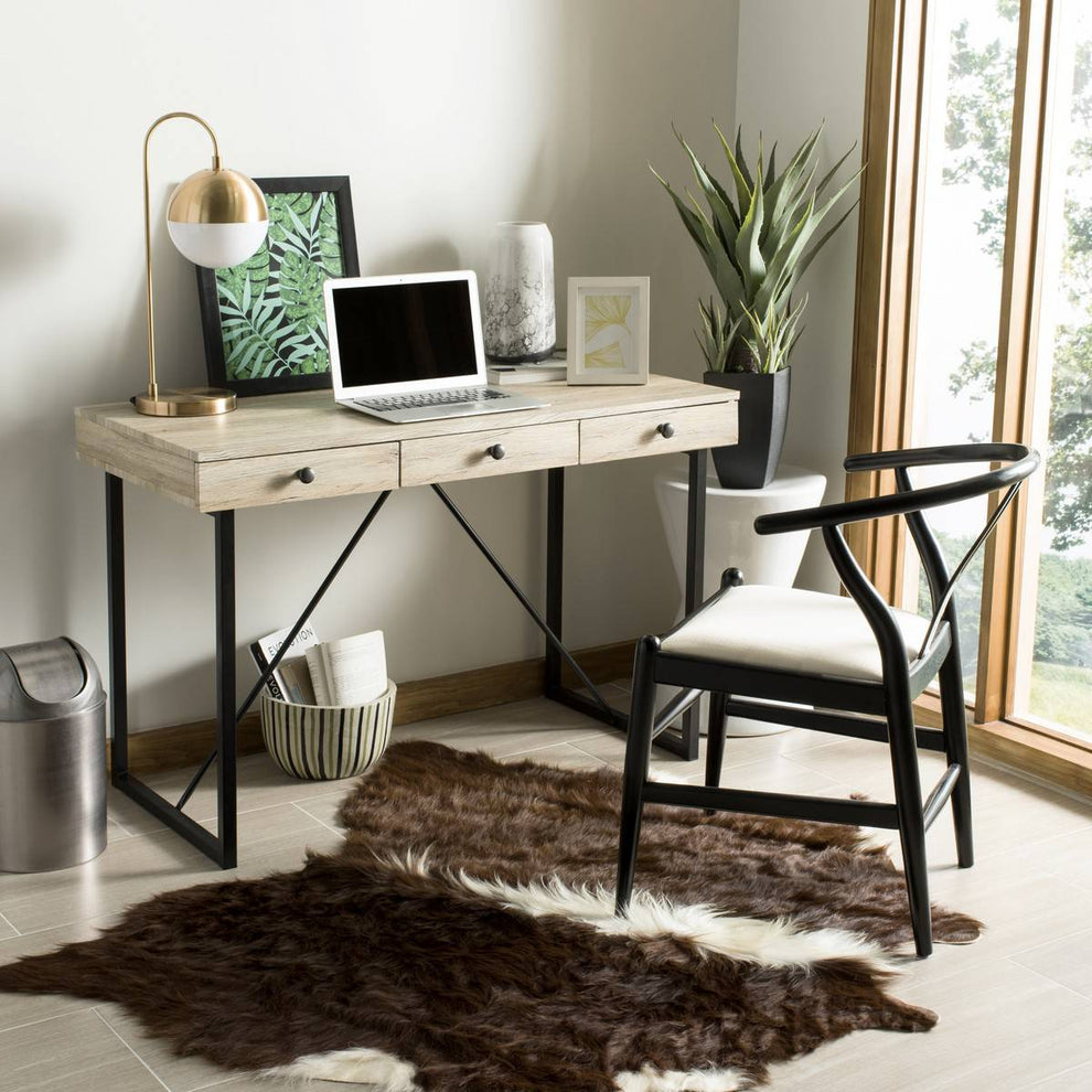 Safavieh Hilton 3 Drawer Desk | Desks | Modishstore - 2