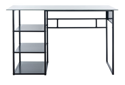 Safavieh Xyla 3 Shelf Glass Top Desk | Desks |  Modishstore 