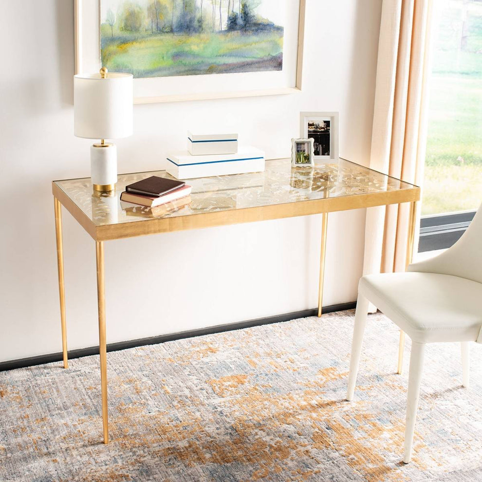 Safavieh Leilani Palm Leaf Desk | Desks | Modishstore - 2