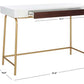 Safavieh Nola 1 Drawer Desk - White | Desks | Modishstore - 3