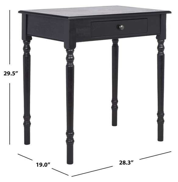 Safavieh Arina 1 Drawer Desk - Black | Desks | Modishstore - 4