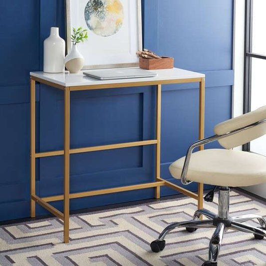 Safavieh Viv Glossy Wooden Desk - White Top | Desks | Modishstore