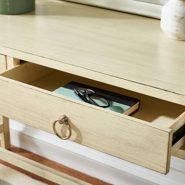 Safavieh Esther 2 Drawer Desk - Antique White | Desks | Modishstore - 3