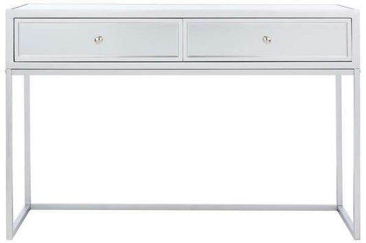 Safavieh Aster 2 Drawer Mirrored Desk - Silver | Desks | Modishstore