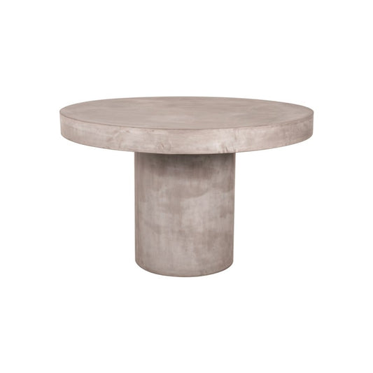 Brea Round Concrete Outdoor Dining Table, Gray by Jeffan | Dining Tables | Modishstore