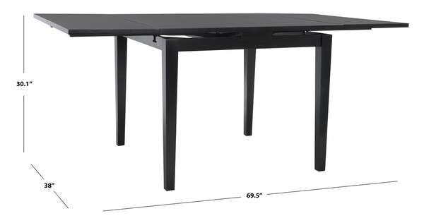 Safavieh Cullen Extension Dining Table - Black | Dining Tables | Modishstore - 3
