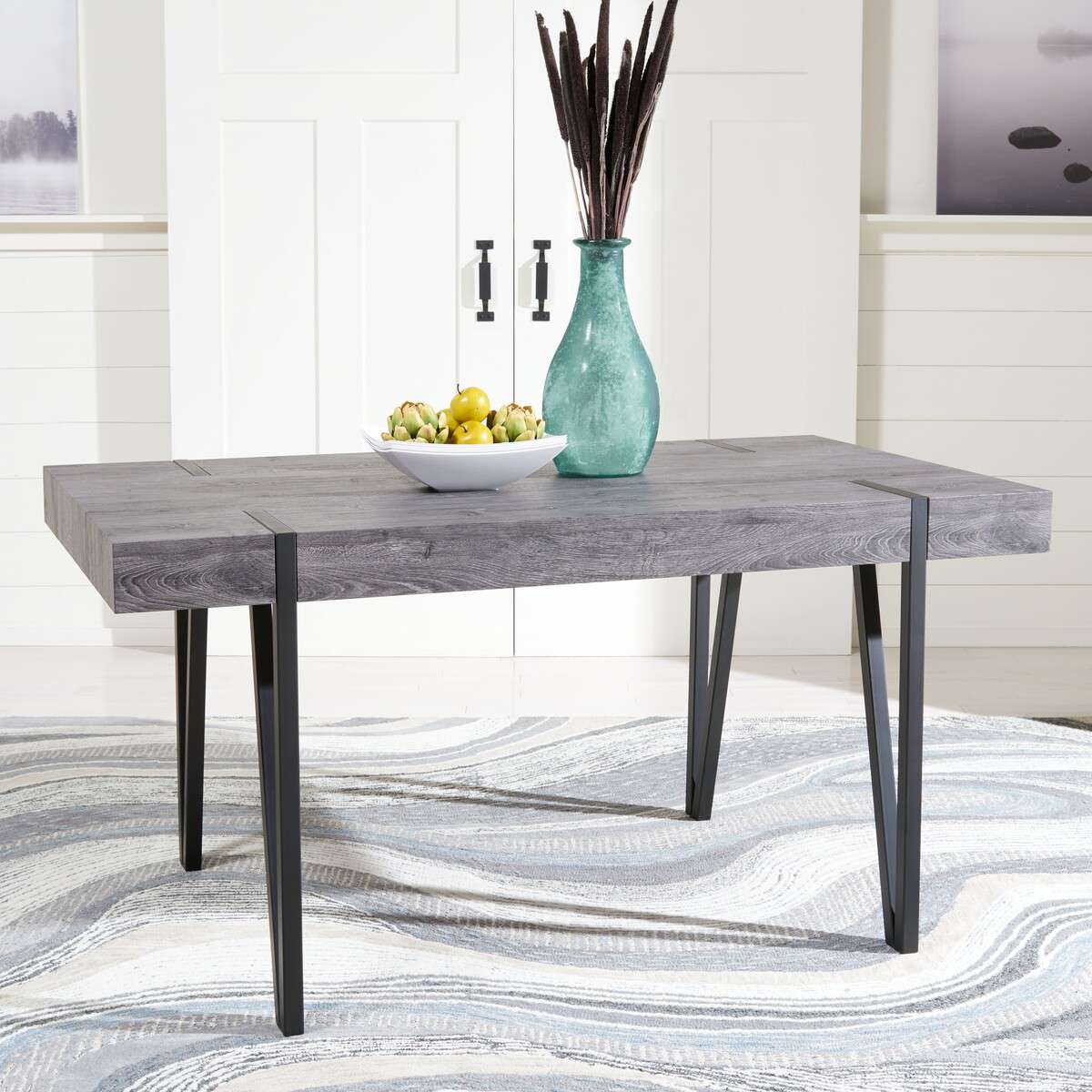 Safavieh Alyssa Dining Table - Black Oak | Dining Tables | Modishstore - 3