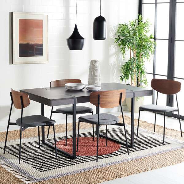 Safavieh Cael Dining Table - Charcoal | Dining Tables | Modishstore