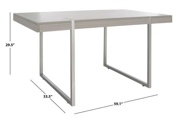 Safavieh Cael Dining Table - Gray | Dining Tables | Modishstore - 2