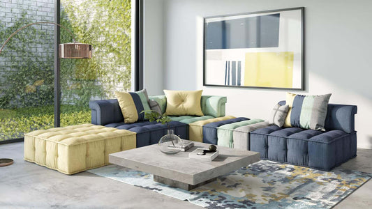 Divani Casa Dubai - The Second- Modern Modular Fabric Sectional Sofa | Modishstore | Sofas
