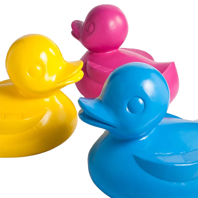 Fiberglass UV  Duck Outdoor Sculpture, Blue By Gold Leaf Design Group | Animals & Pets | Modishstore - 4