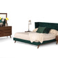 Nova Domus Durango Modern Green Fabric & Walnut Bed | Beds | Modishstore - 4