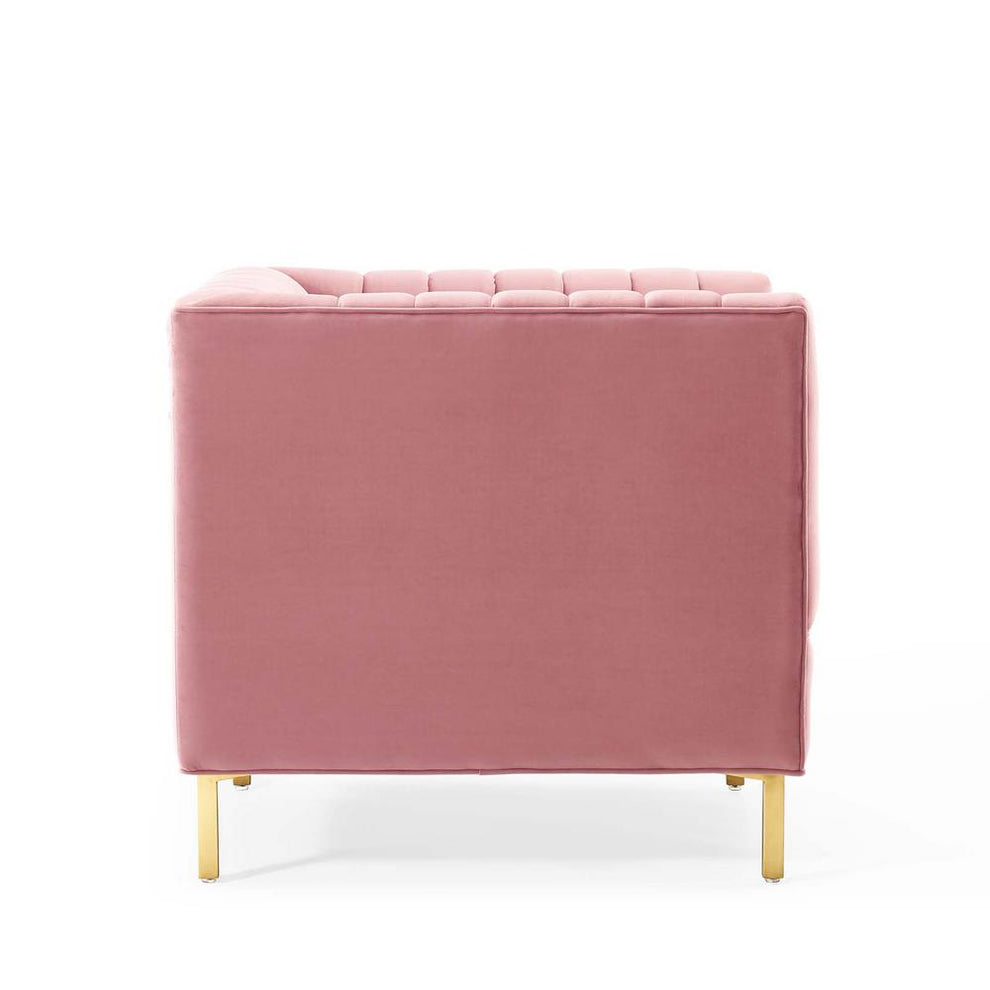 Modway Shift Channel Tufted Performance Velvet Armchair - EEI-4130 | Armchairs | Modishstore - 5