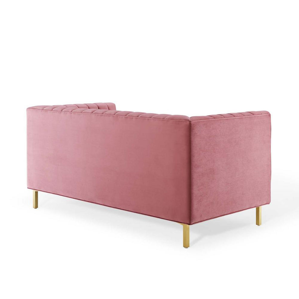 Modway Shift Channel Tufted Performance Velvet Loveseat - EEI-4131 | Loveseats | Modishstore - 2