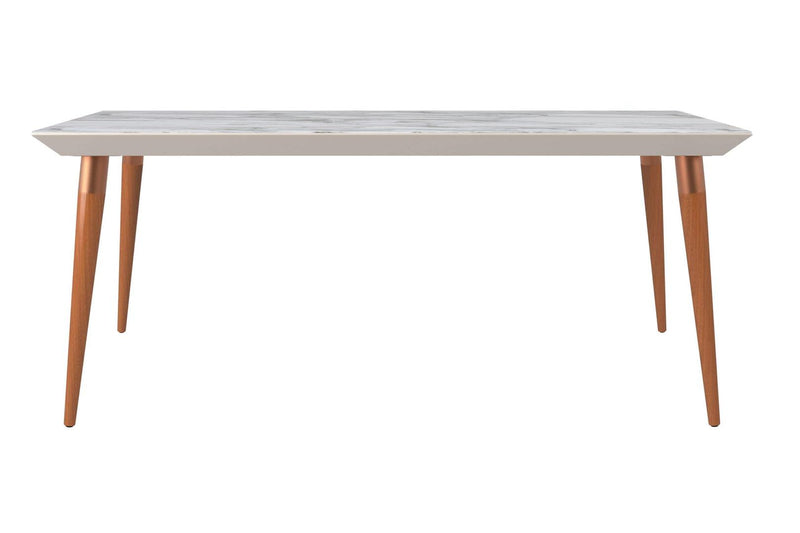 Manhattan Comfort Utopia 70.86" Modern Beveled Rectangular Dining Table with Glass Top | Dining Tables | Modishstore-3