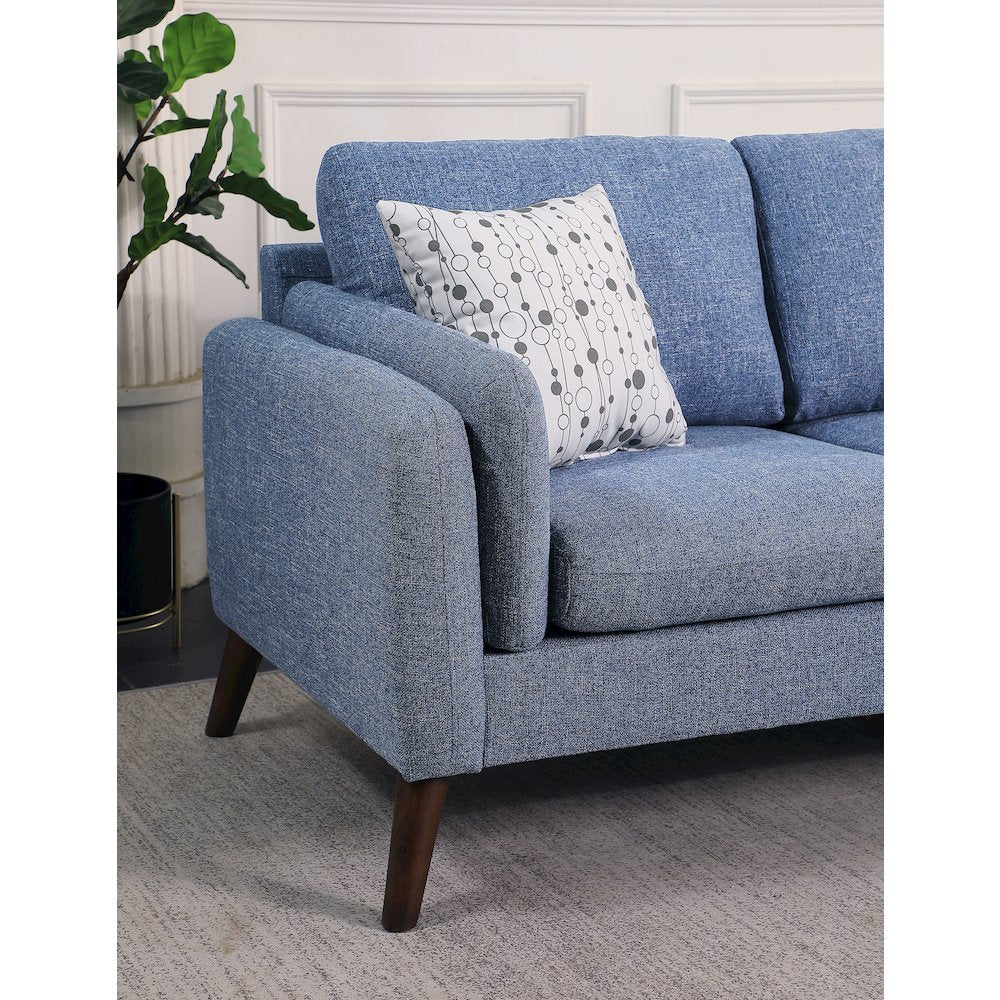 Founders Blue Fabric Sectional Sofa Chaise By Lilola Home | Sofas | Modishstore-3