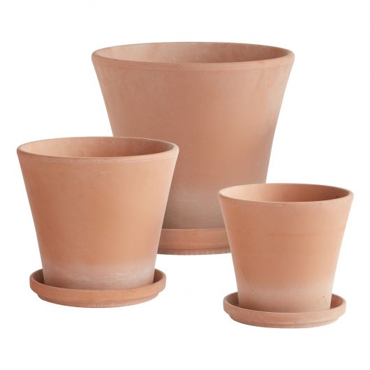 Earthen Pot Set Of 4 By Accent Decor | Outdoor Planters, Troughs & Cachepots | Modishstore - 2