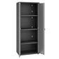Manhattan Comfort 1GMCF Fortress Textured Metal 75.4" Garage Cabinet with 4 Adjustable Shelves In Grey | Cabinets | Modishstore-5